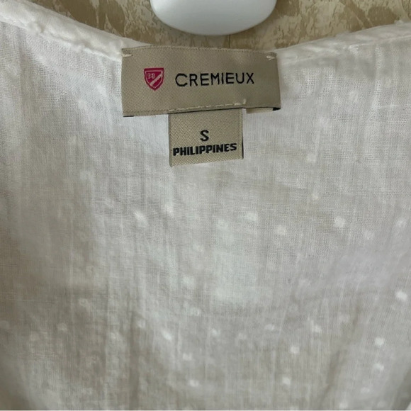 100% cotton Cremieux Women’s size small White top - Picture 4 of 6